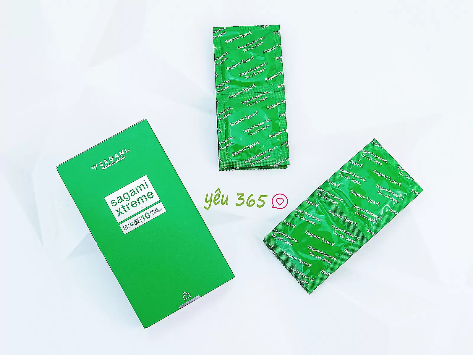 Bao cao su có gai Nhật Bản Sagami Xtreme Green Siêu Mỏng 10 bao