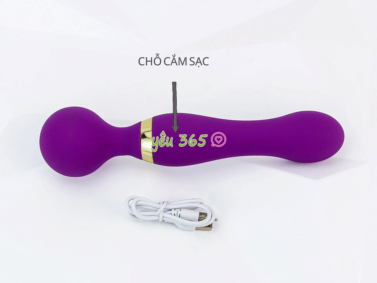 Máy massage hai đầu rung kích thích điểm G mạnh mẽ đa năng