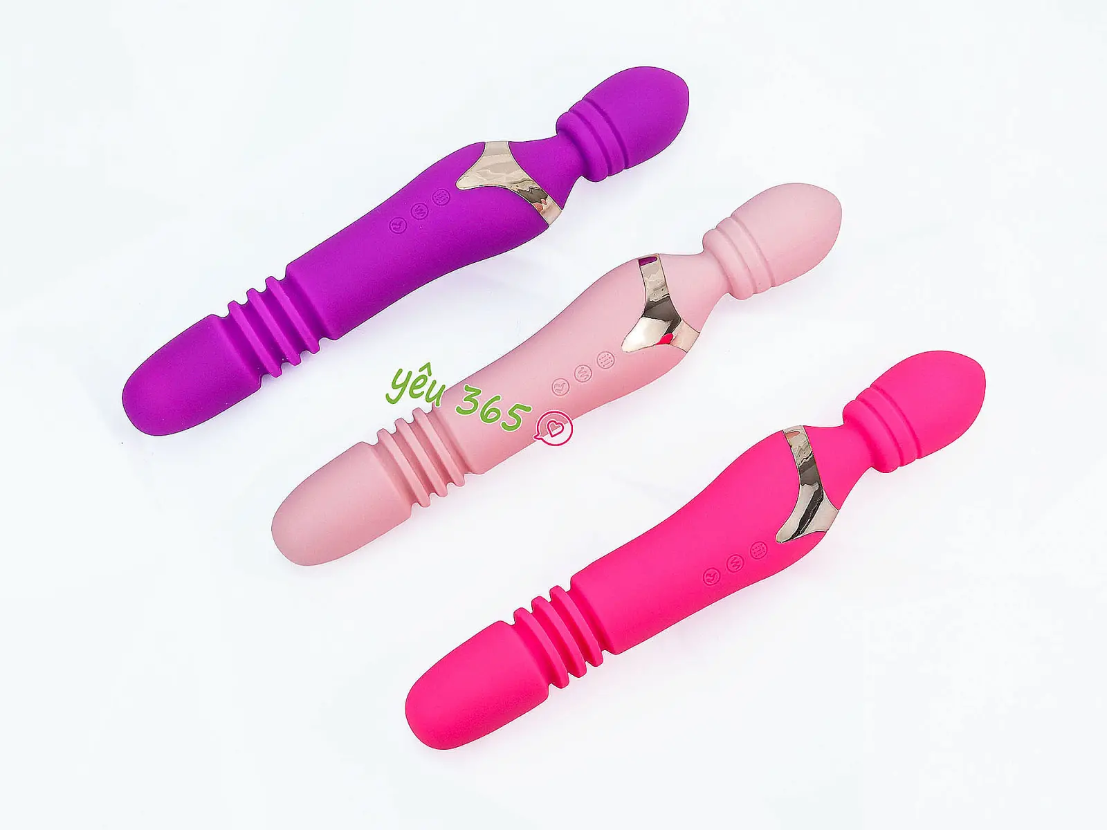 Máy massage điểm G Man Nuo phát nhiệt 2 đầu rung thụt, ngoáy pin sạc