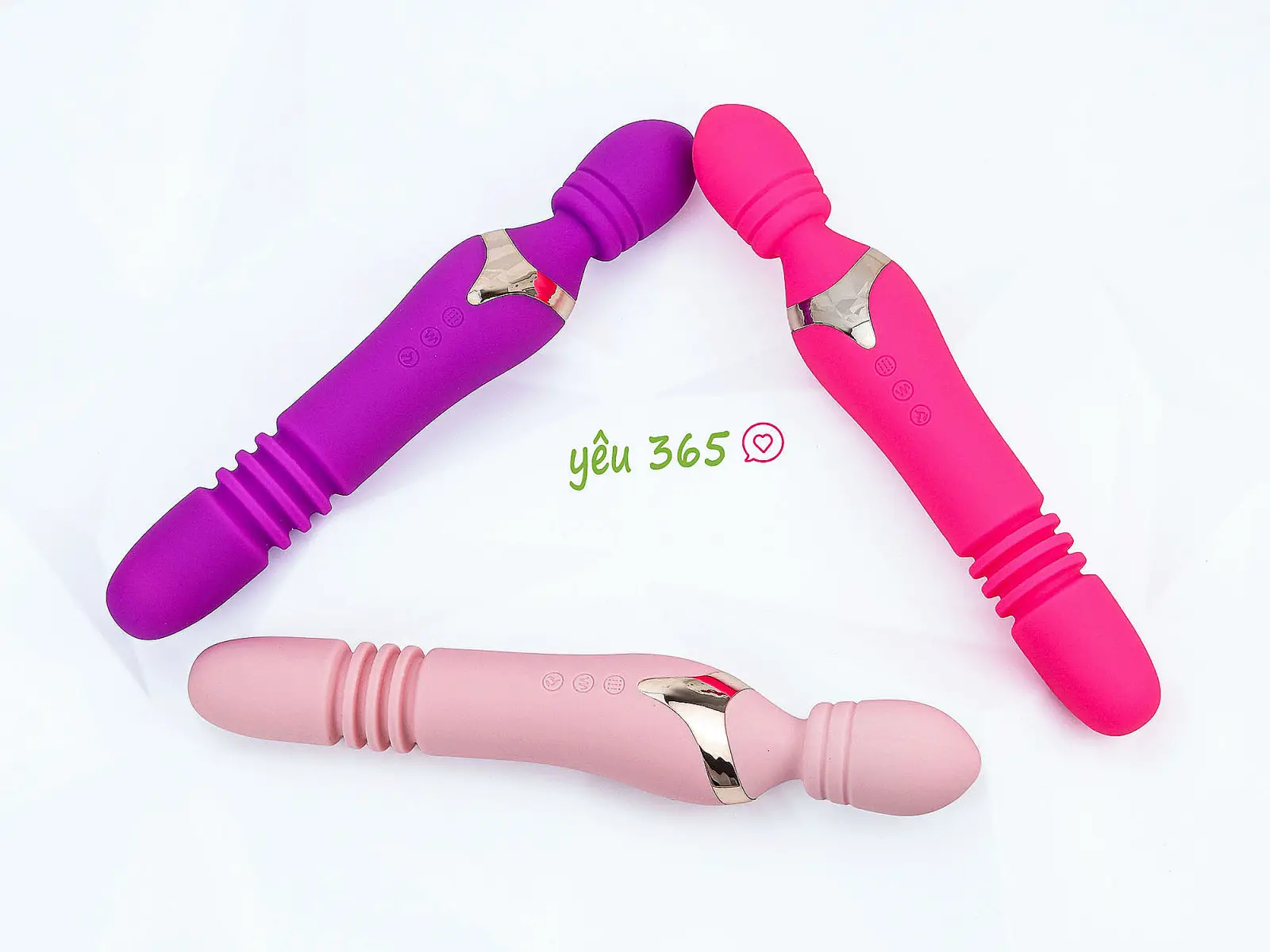 Máy massage điểm G Man Nuo phát nhiệt 2 đầu rung thụt, ngoáy pin sạc