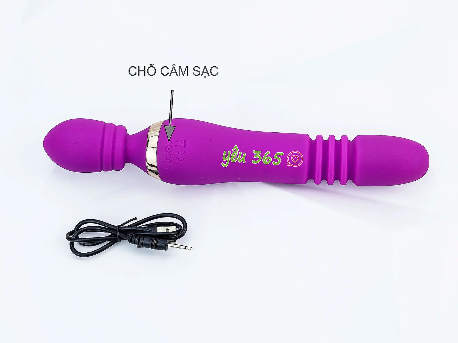 Máy massage điểm G Man Nuo phát nhiệt 2 đầu rung thụt, ngoáy pin sạc