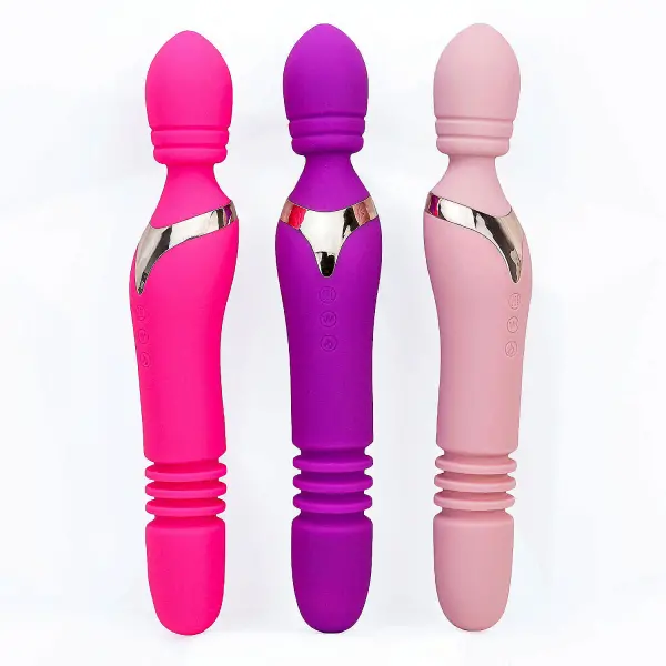 Máy massage điểm G Man Nuo phát nhiệt 2 đầu rung thụt, ngoáy pin sạc