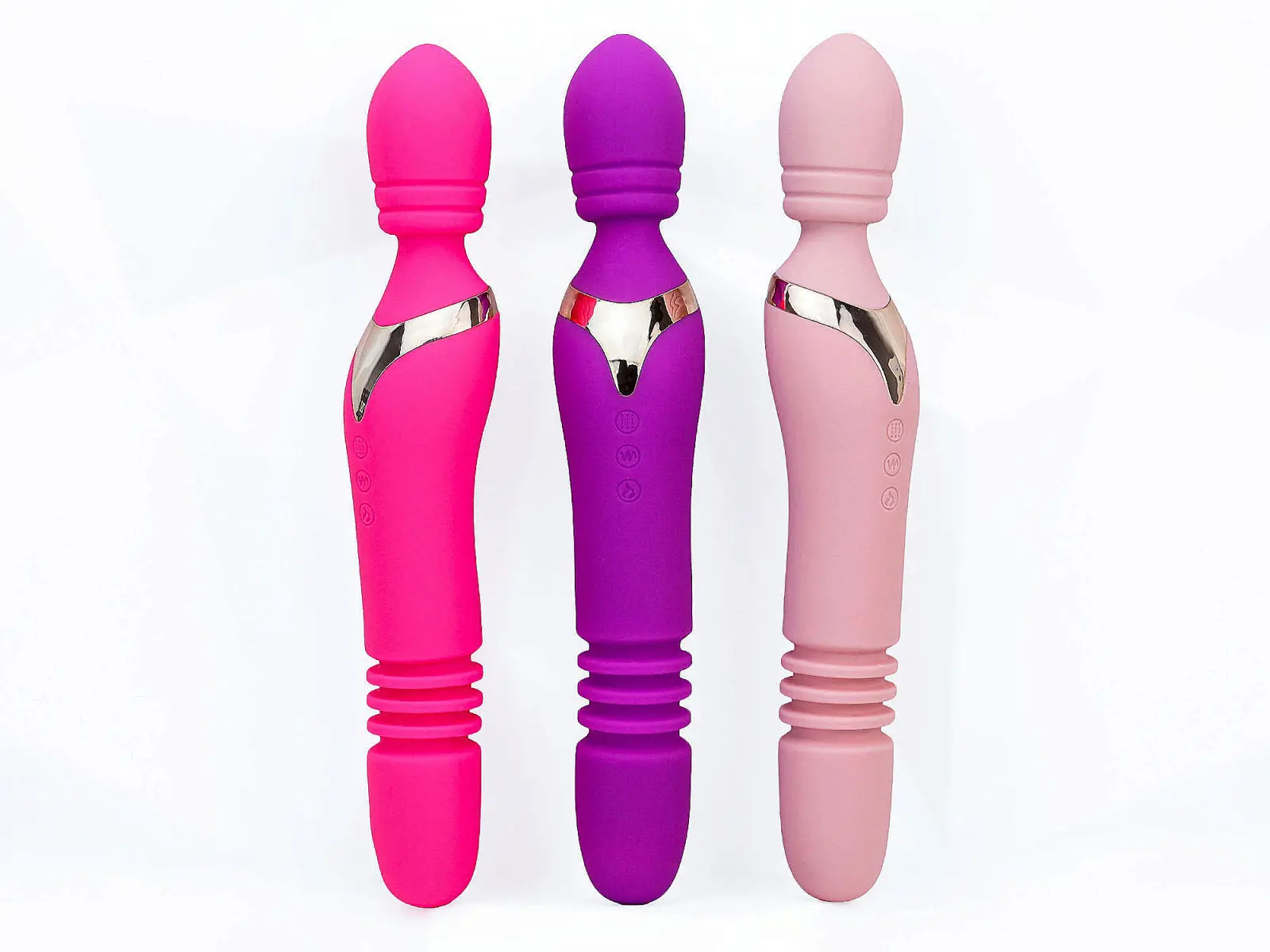 Máy massage điểm G Man Nuo phát nhiệt 2 đầu rung thụt, ngoáy pin sạc