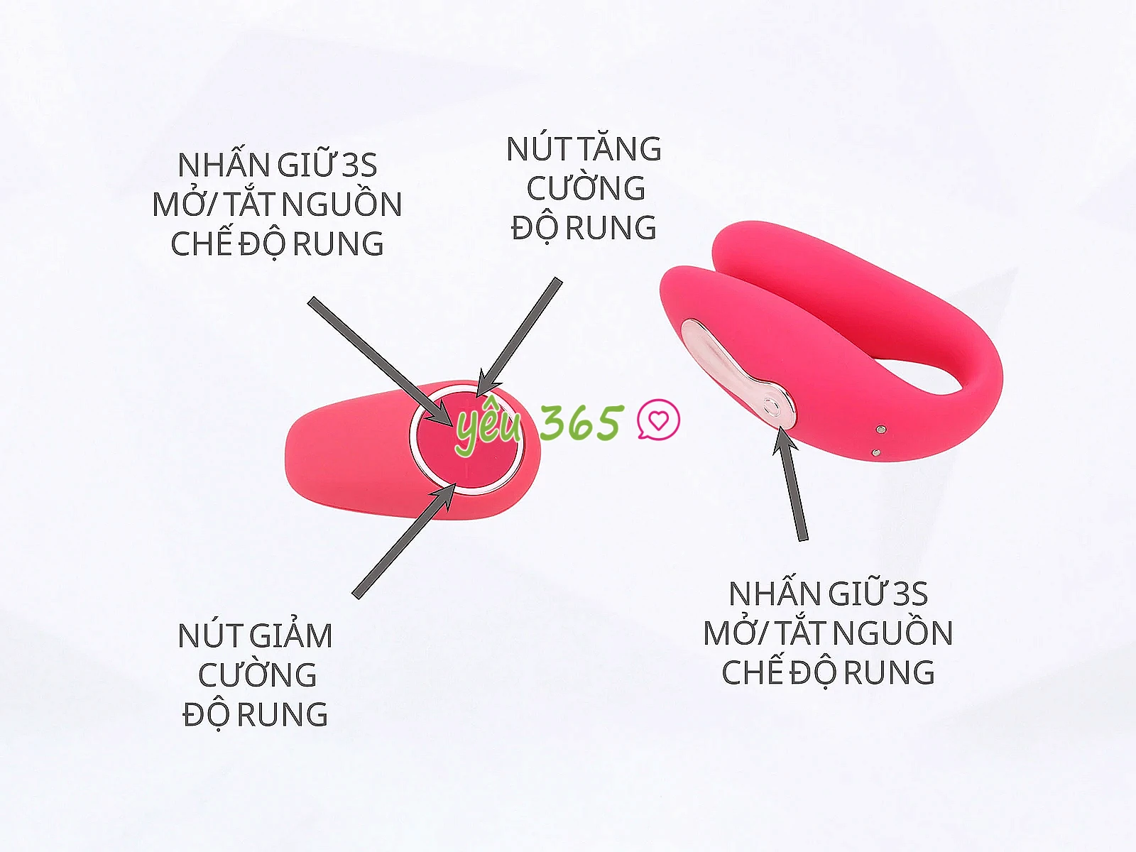 Trứng rung tình yêu 2 đầu sang trọng có điều khiển