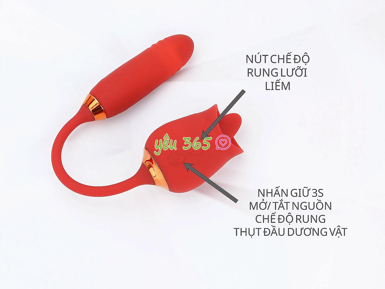 Trứng rung tình yêu hoa hồng hai đầu lưỡi liếm và trứng rung thụt