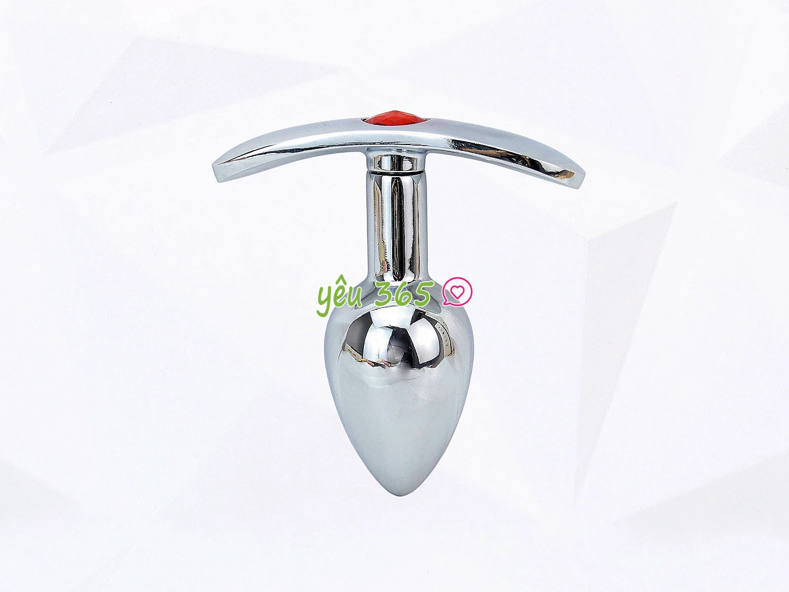 Dụng cụ kích thích hậu môn inox có tay cầm