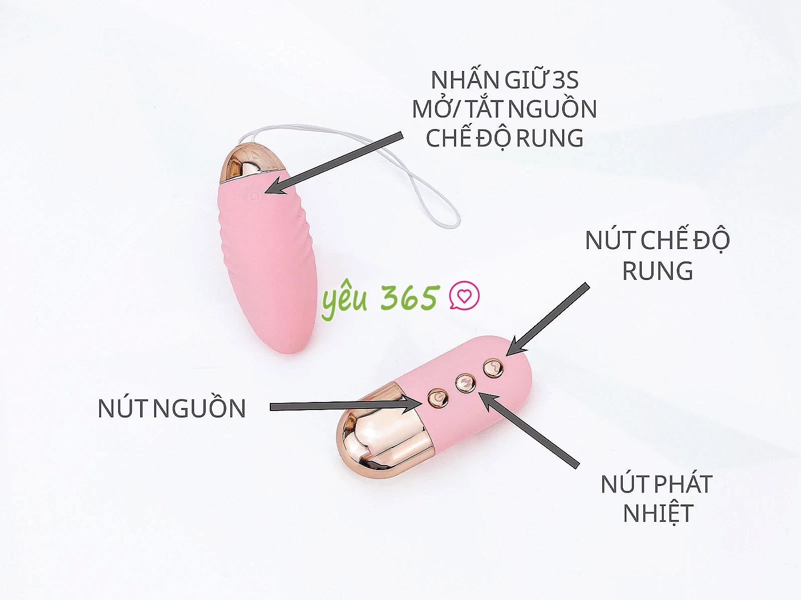 Trứng rung LILO ấm nóng pin sạc nhỏ gọn rung cực mạnh