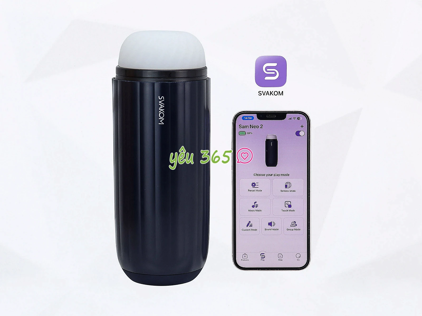 Máy thủ dâm âm đạo giả Svakom Sam Neo 2 kết nối qua App điện thoại