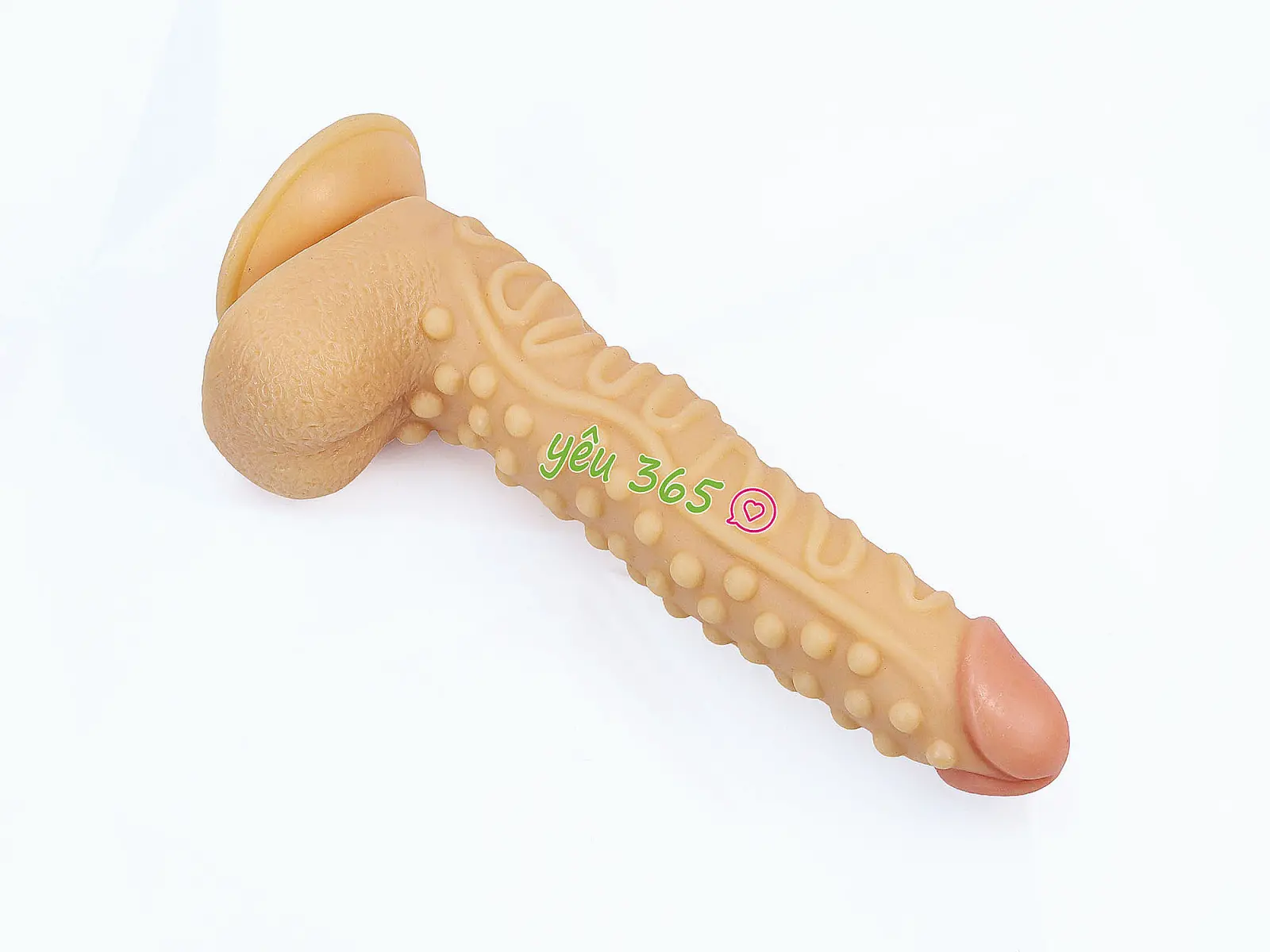 Dương vật giả có đế màu da gân guốc siêu khủng