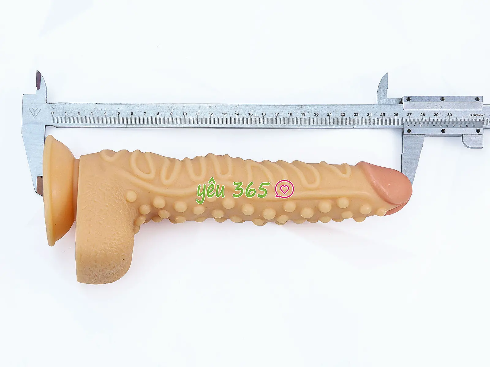 Dương vật giả có đế màu da gân guốc siêu khủng