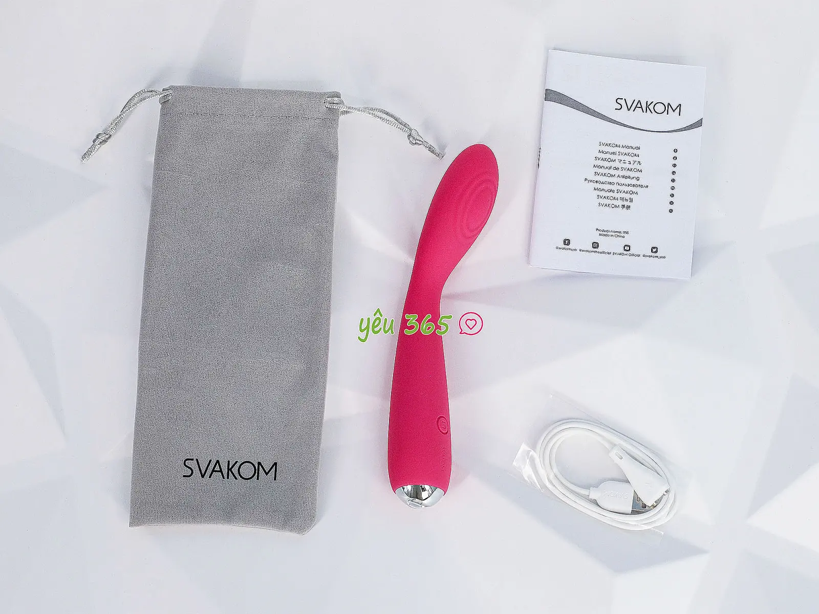 Máy mát xa điểm G ngón tay cao cấp Svakom Iris 5 chế đô rung pin sạc tiêu chuẩn USA