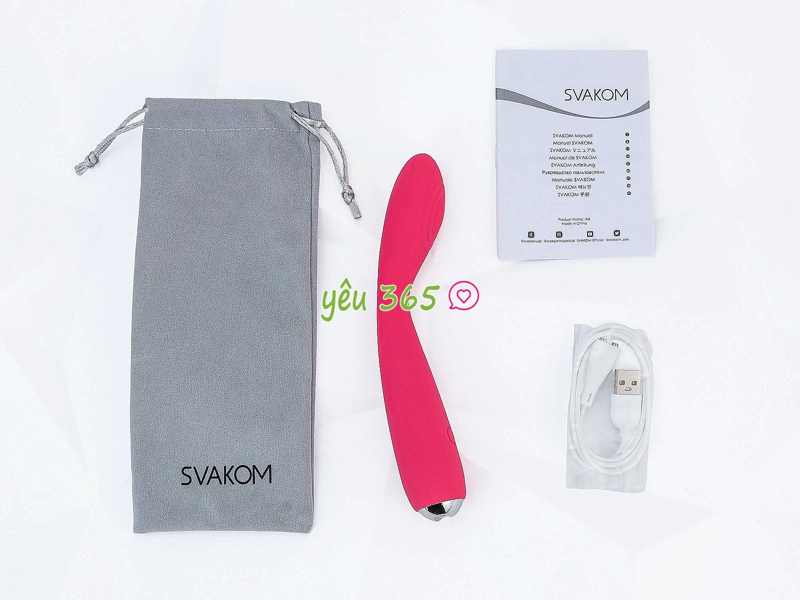 Máy mát xa điểm G ngón tay cao cấp Svakom Iris 5 chế đô rung pin sạc tiêu chuẩn USA