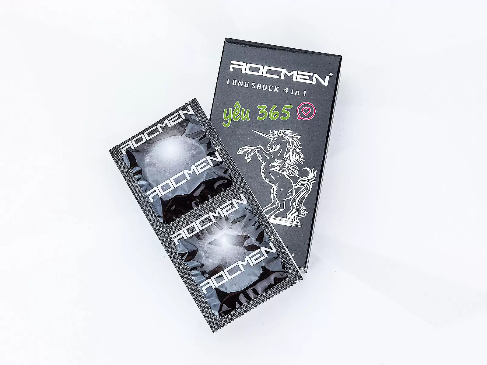 Bao cao su ROCMEN Long Shock trải nghiệm mạnh mẽ 4 trong 1