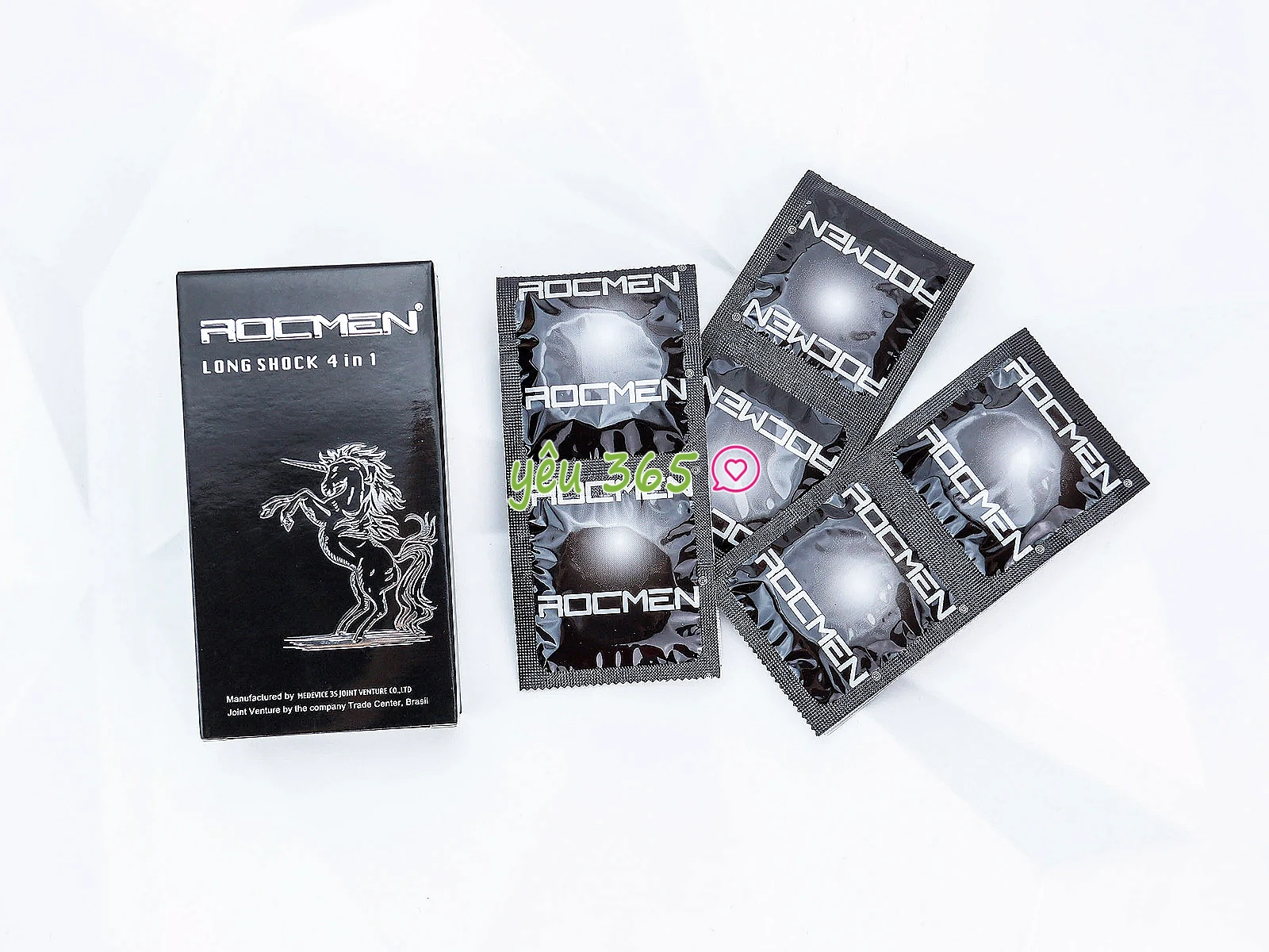 Bao cao su ROCMEN Long Shock trải nghiệm mạnh mẽ 4 trong 1