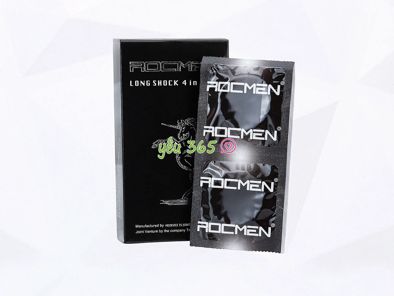 Bao cao su ROCMEN Long Shock trải nghiệm mạnh mẽ 4 trong 1