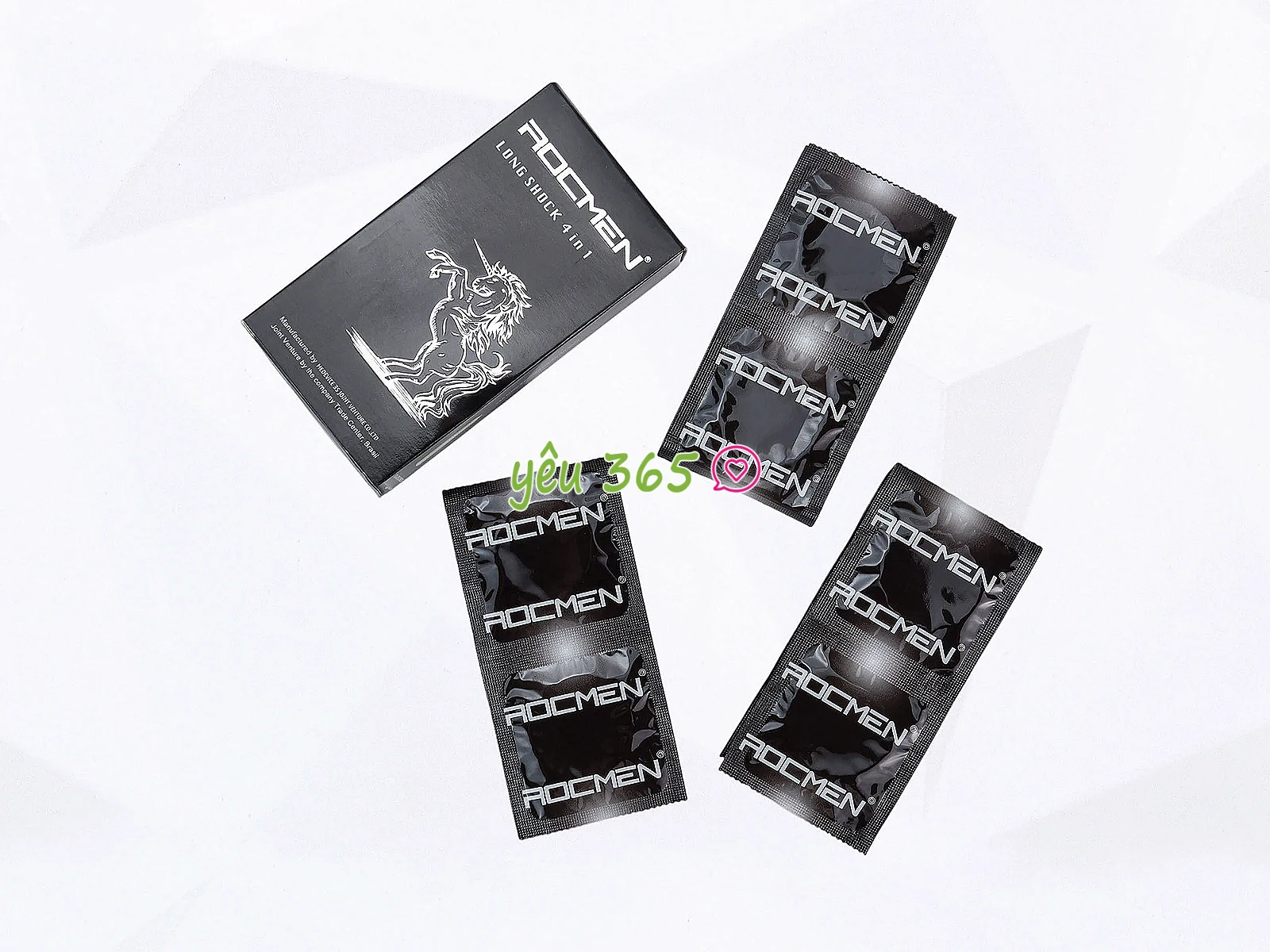 Bao cao su ROCMEN Long Shock trải nghiệm mạnh mẽ 4 trong 1