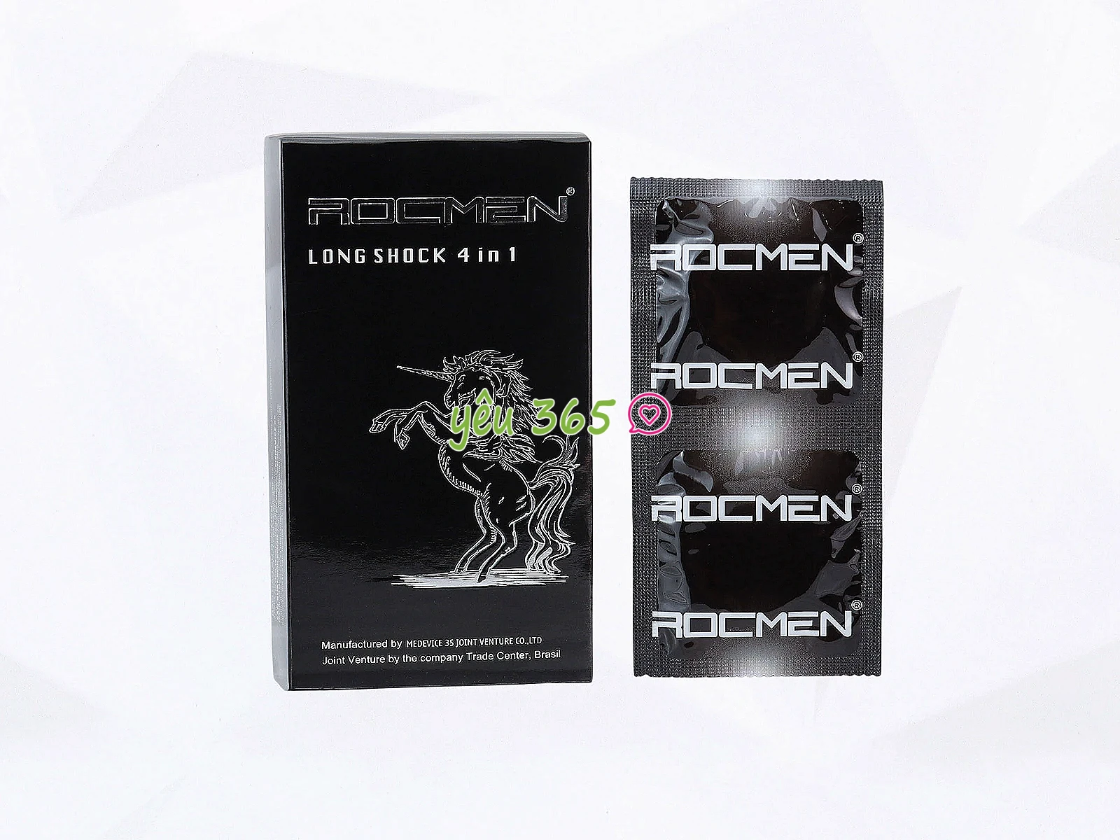Bao cao su ROCMEN Long Shock 4 trong 1 hỗ trợ kéo dài thời gian quan hệ