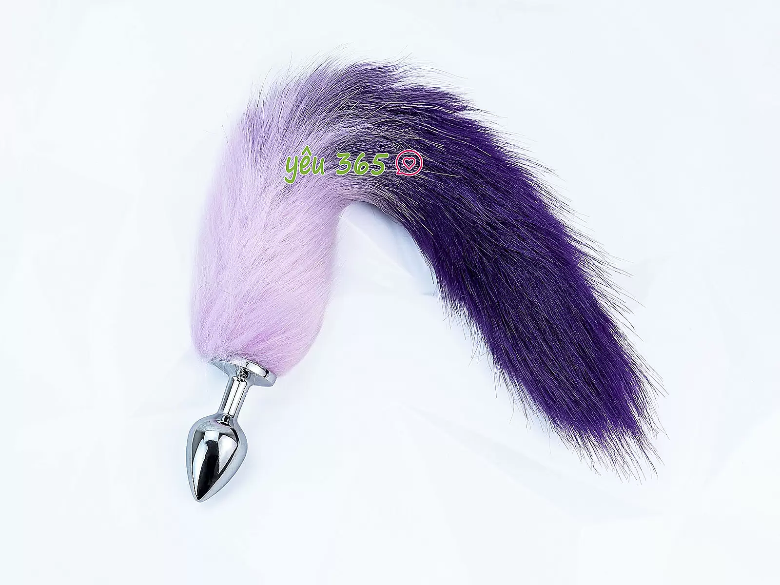Đồ chơi kích hậu đuôi chồn tím inox
