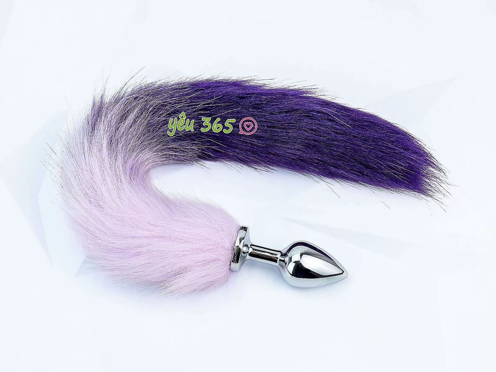 Đồ chơi kích hậu đuôi chồn tím inox