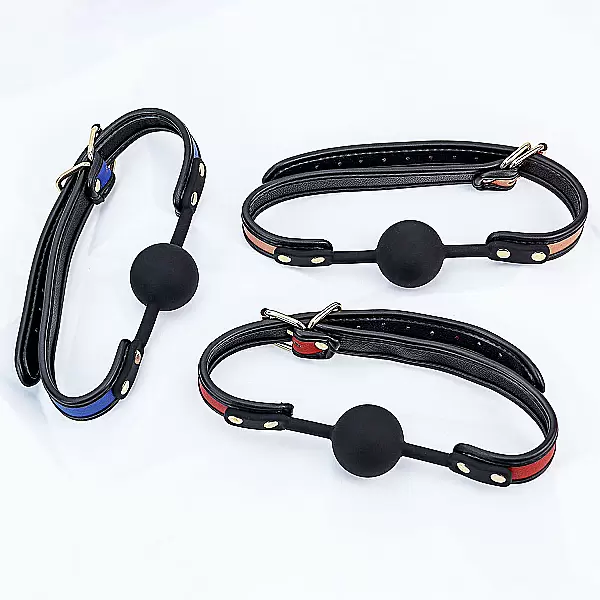 Đồ chơi bạo dâm khoá miệng silicon da 3 màu Luxury Fetish