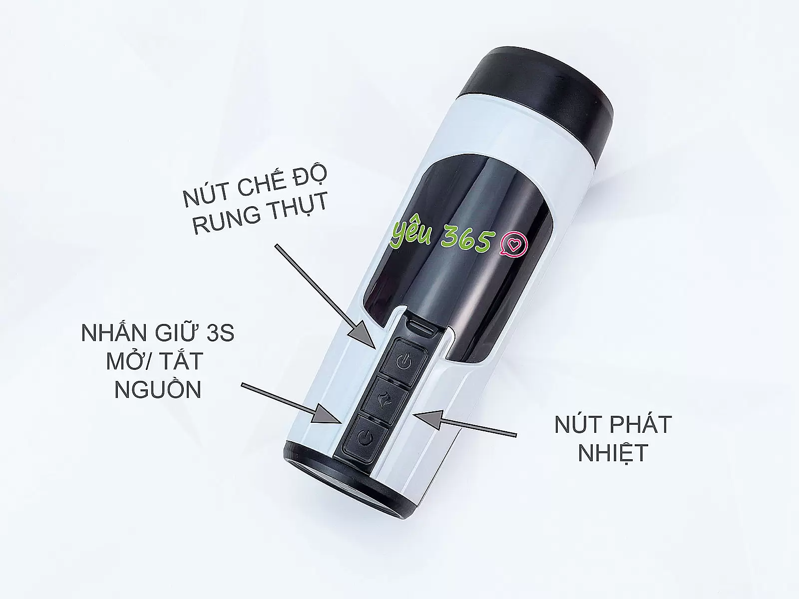 Cốc âm đạo giả Space rung, thụt, phát nhiệt,kèm tai nghe