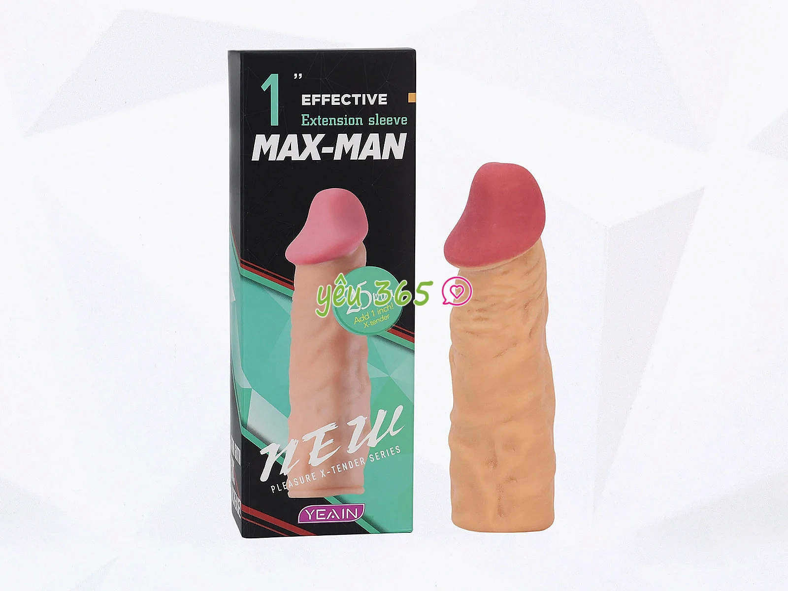 Bao cao su đôn dên Max Man tăng 2.5cm gân nổi tăng ma sát