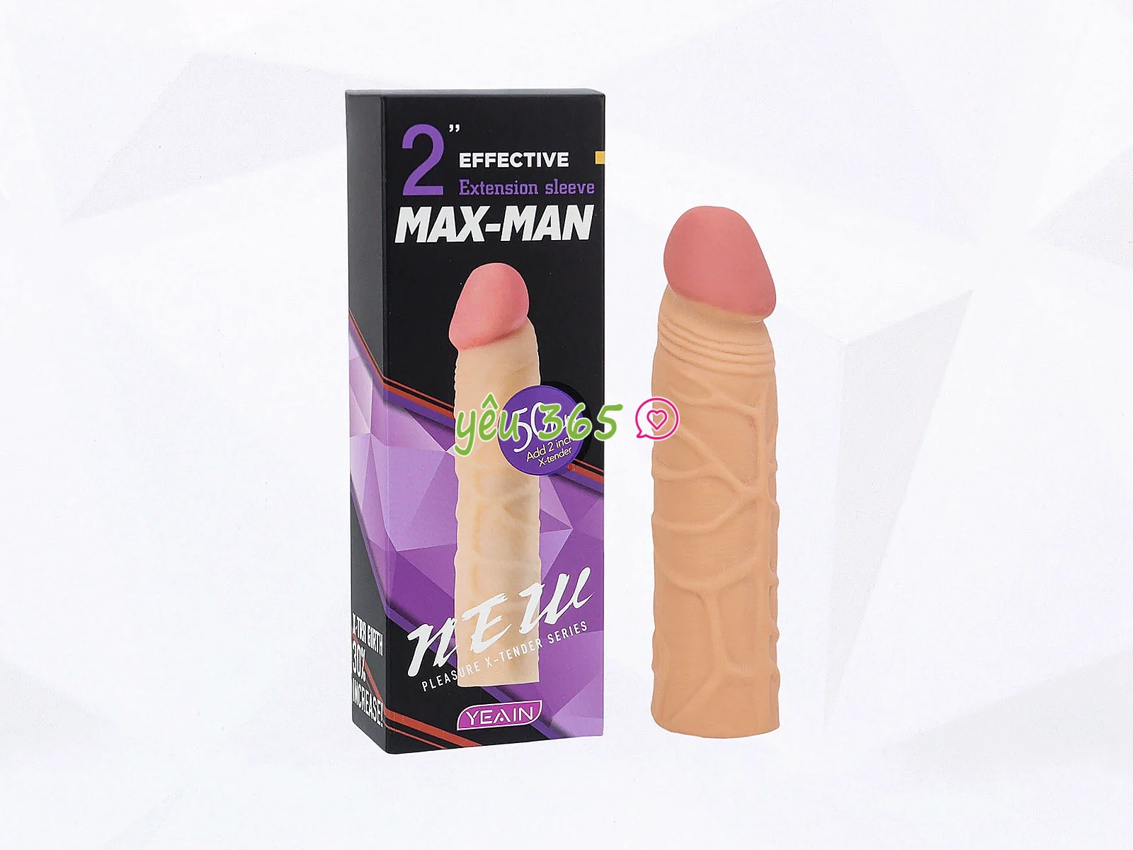 Bao cao su đôn dên Max Man đôn 5cm nhiều gân nổi