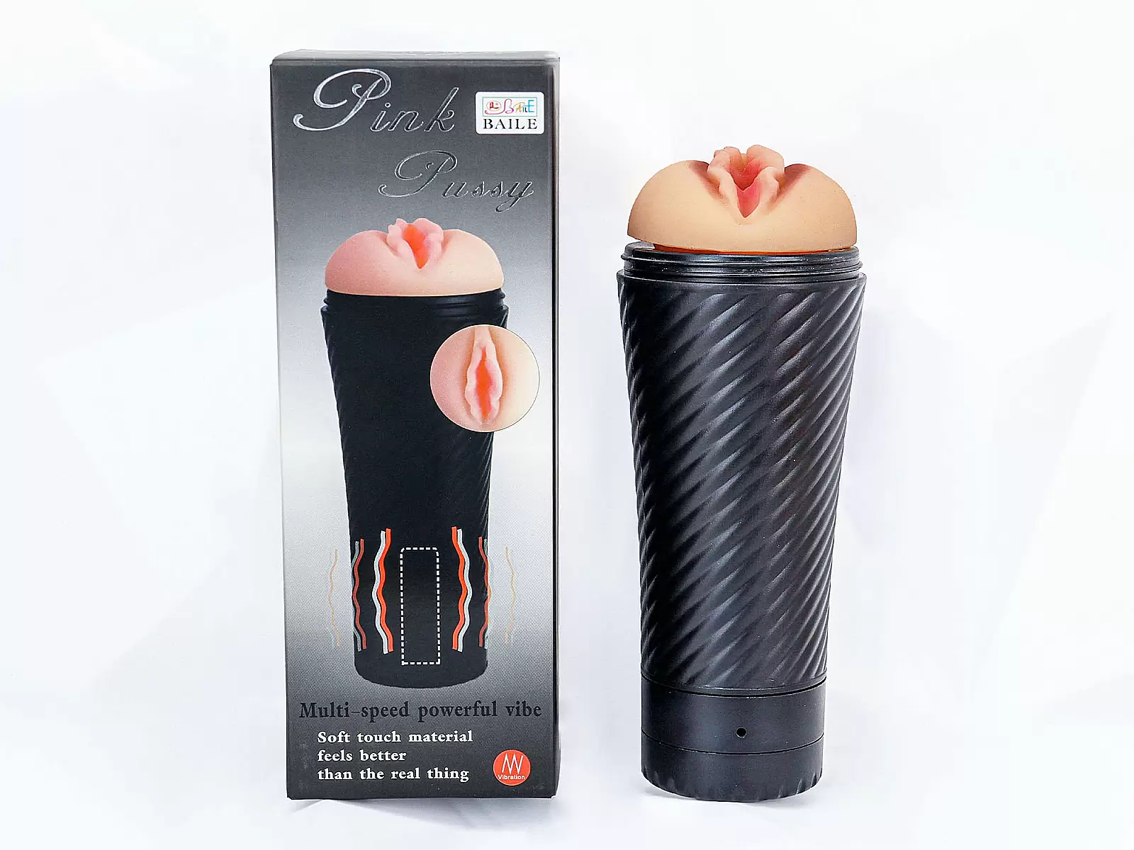 Âm đạo giả đèn pin Pink Pussy có rung