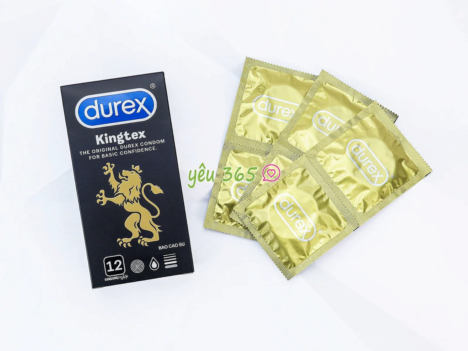 Bao cao su Durex Kingtex 12 bao co giãn tốt giúp tăng sự thoải mái