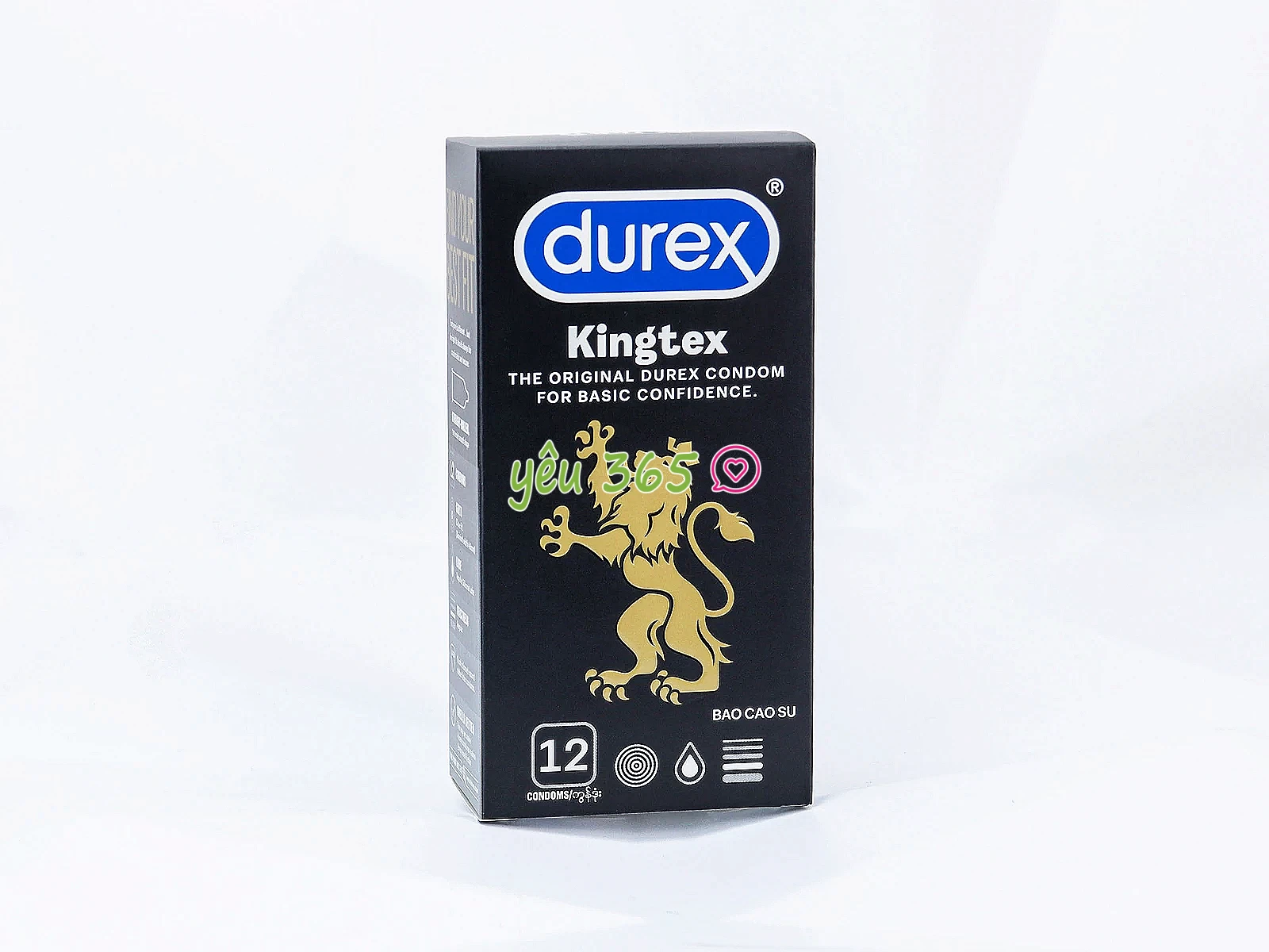 Bao cao su Durex Kingtex 12 bao co giãn tốt giúp tăng sự thoải mái