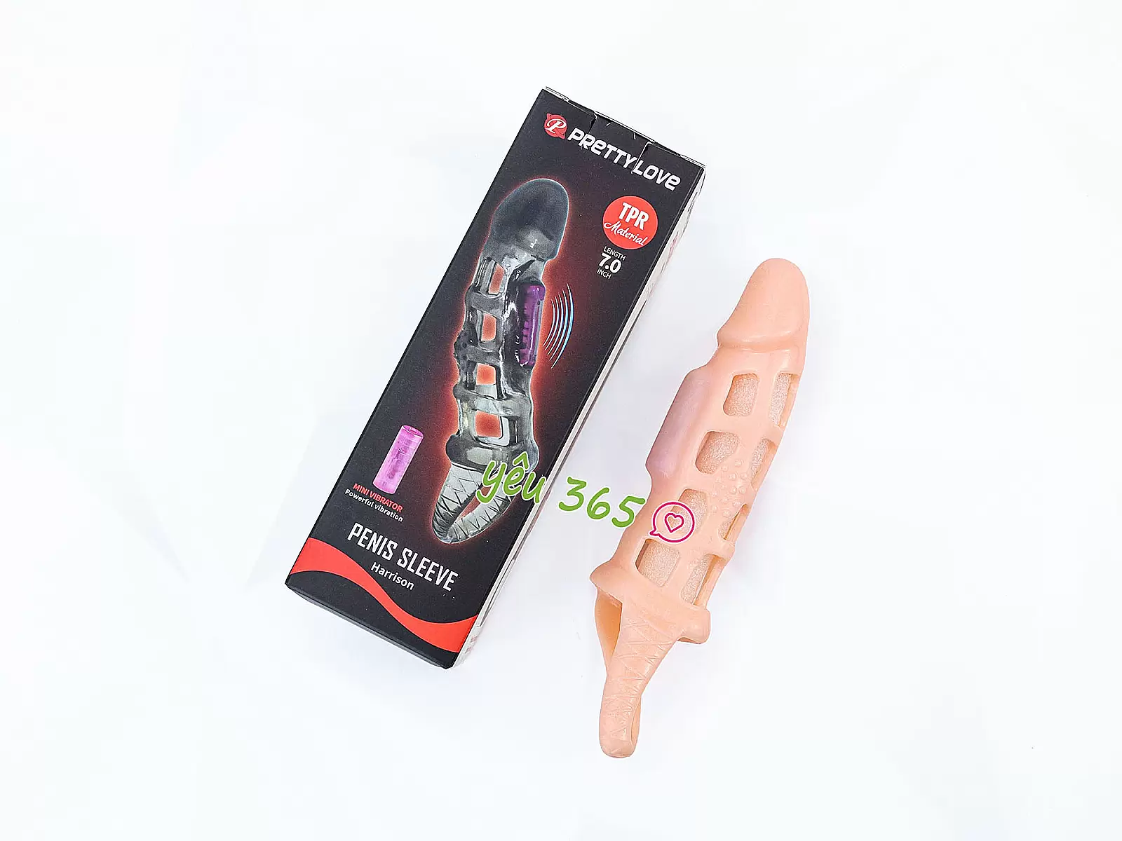 Bao cao su donzen lưới MEN Extension có quai đeo thân rung