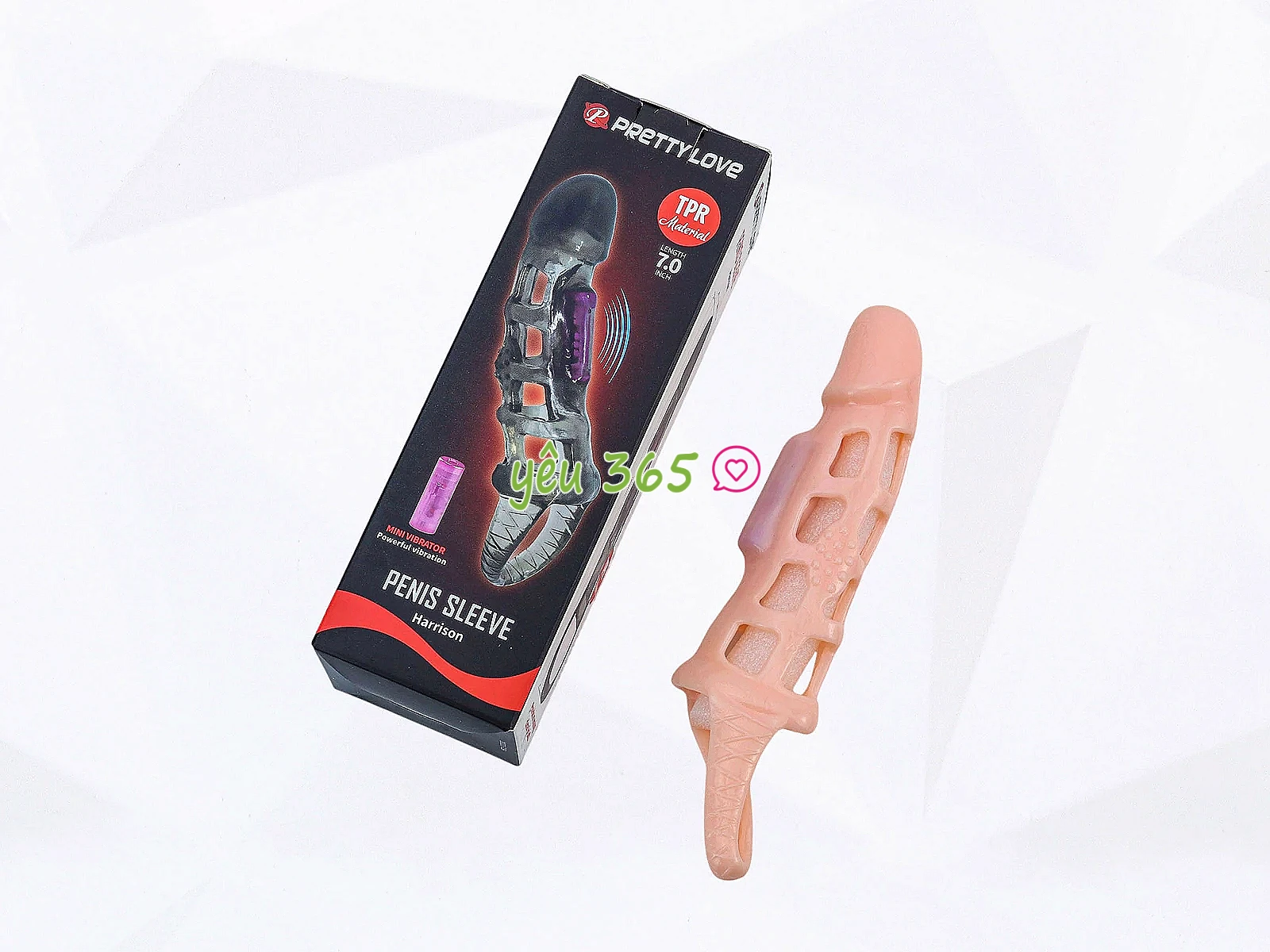 Bao cao su donzen lưới MEN Extension có quai đeo thân rung
