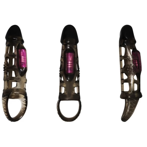 Bao cao su donzen lưới MEN Extension có quai đeo thân rung