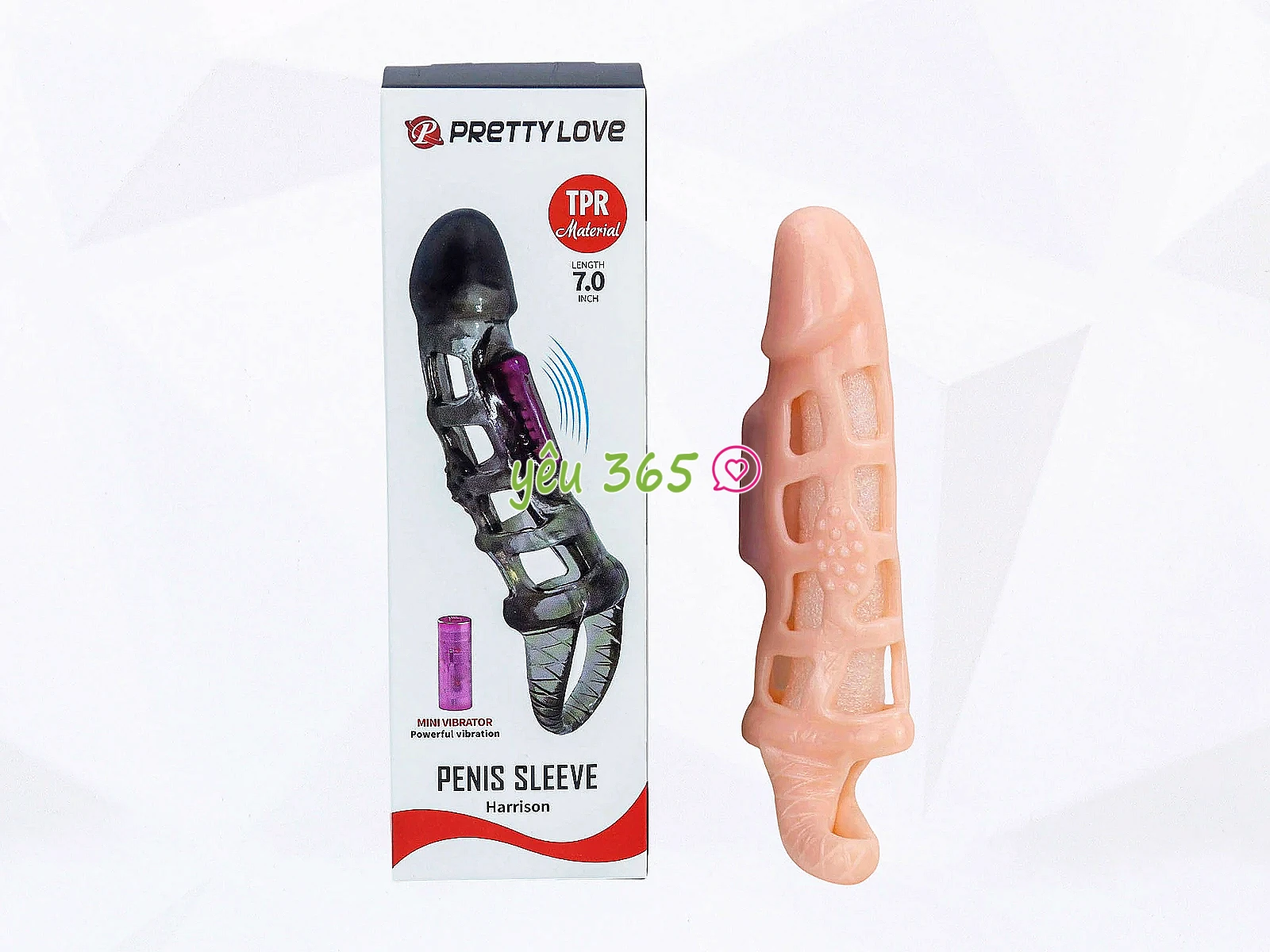 Bao cao su donzen lưới MEN Extension có quai đeo thân rung