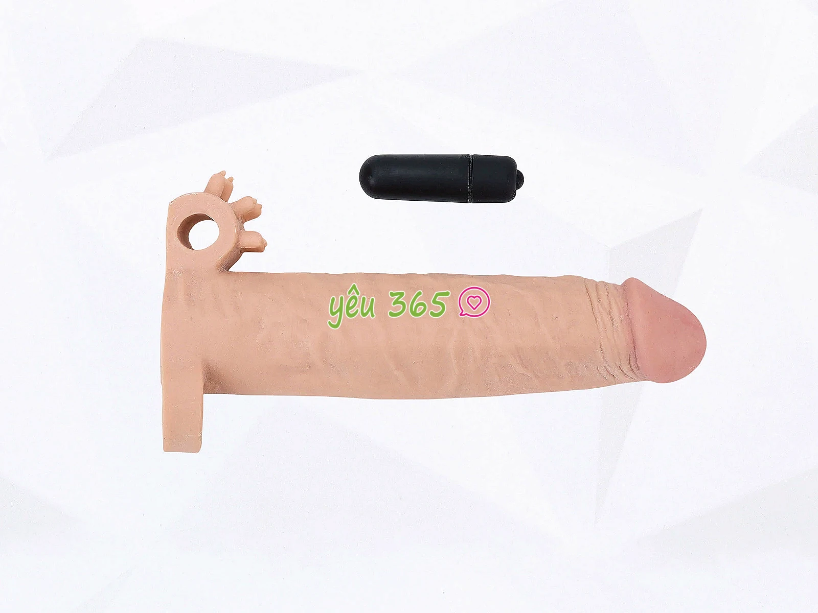 Bao cao su đôn dên Pleasure X-Tender có quai đeo rung gốc