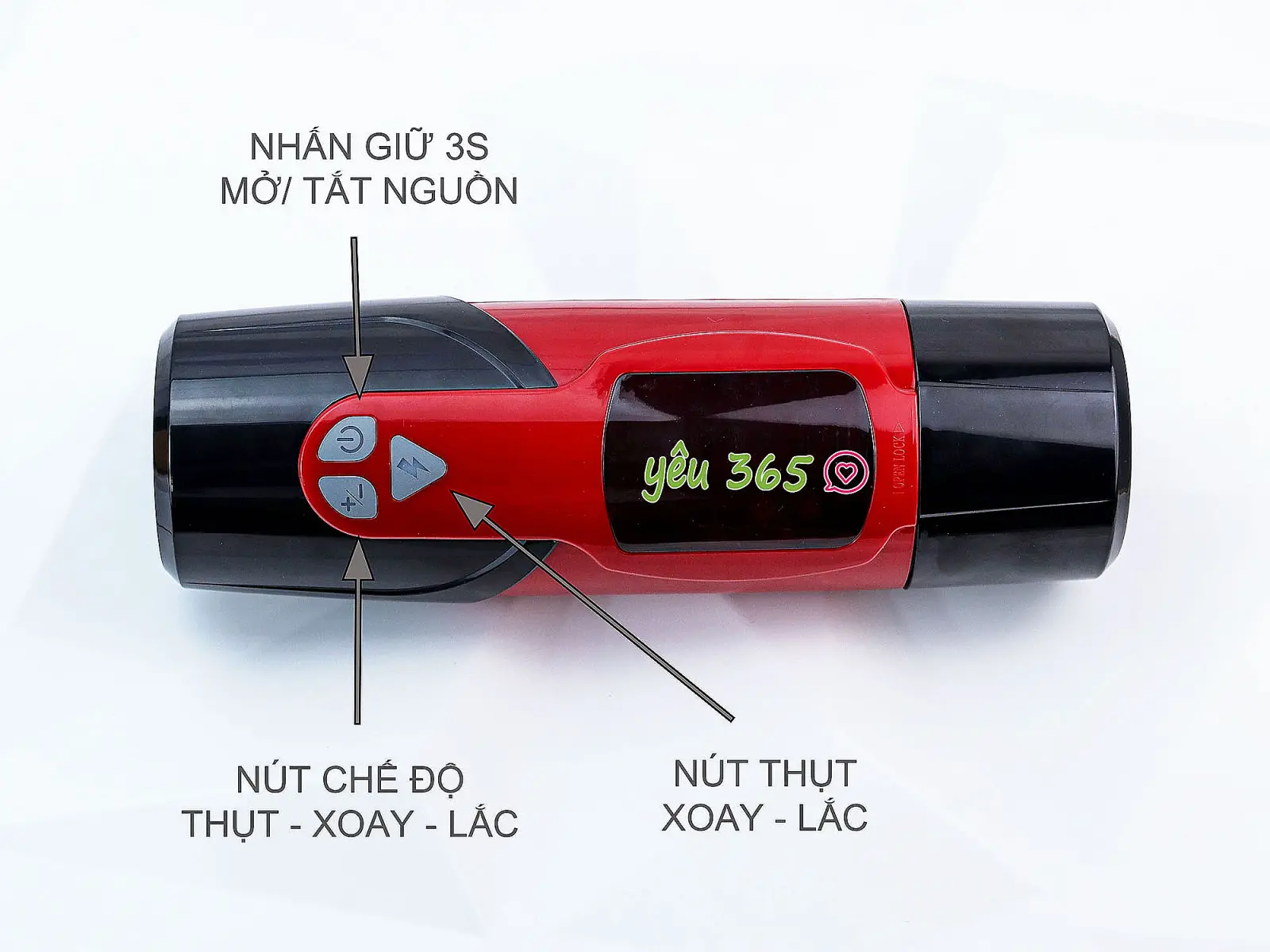 Âm đạo giả Dark Night Xoay - Thụt - Lắc Có Đế Gắn Tường