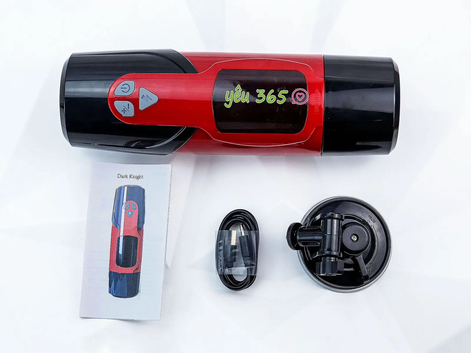 Âm đạo giả Dark Night Xoay - Thụt - Lắc Có Đế Gắn Tường