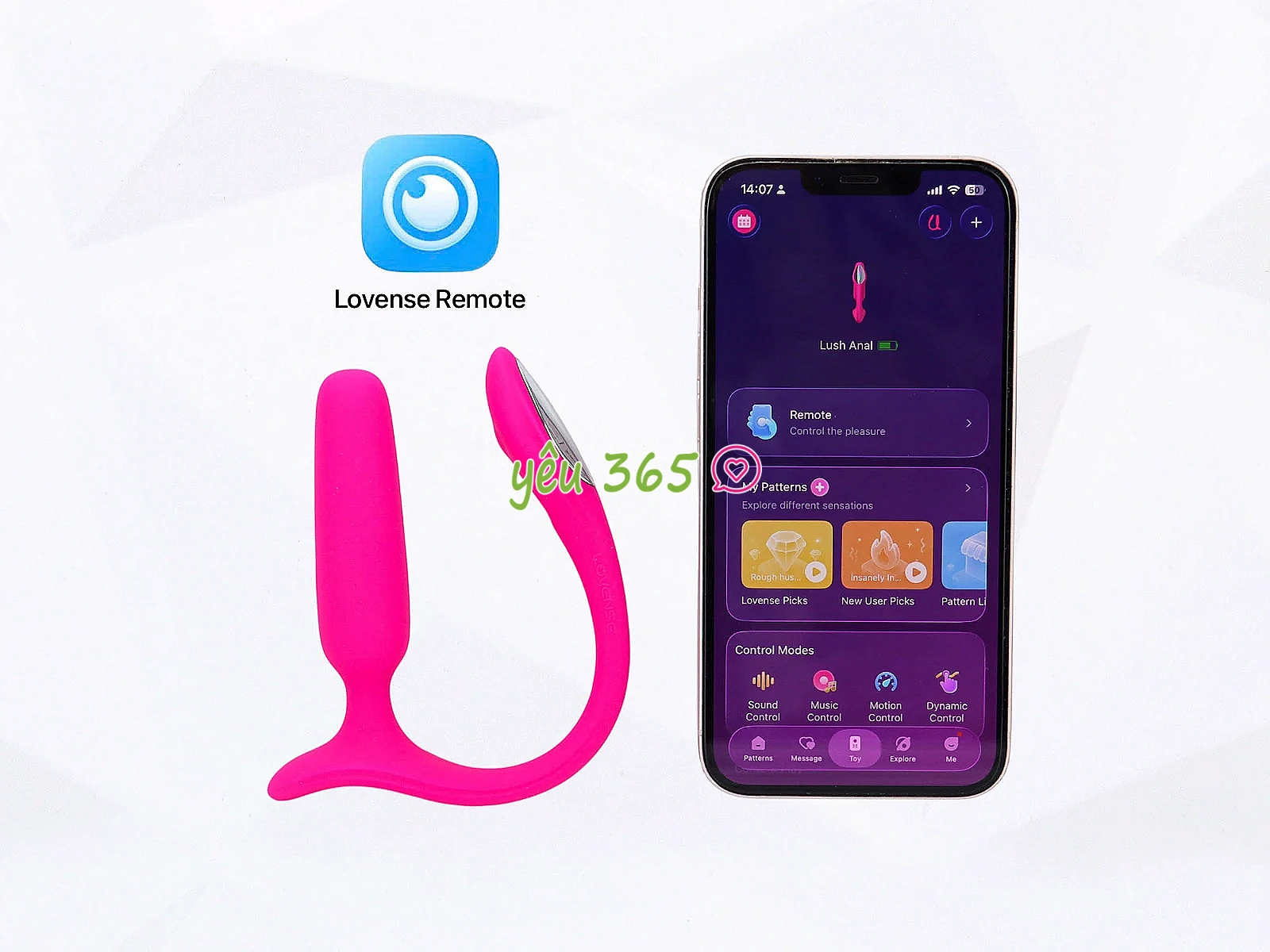 Máy rung hậu môn Lovense Lush Anal điều khiển qua điện thoại