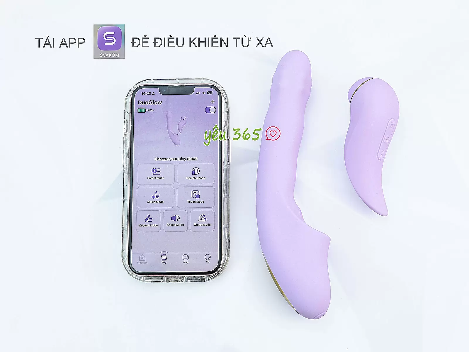 Máy massage điểm G Svakom Duoglow đa năng điều khiển từ xa qua App