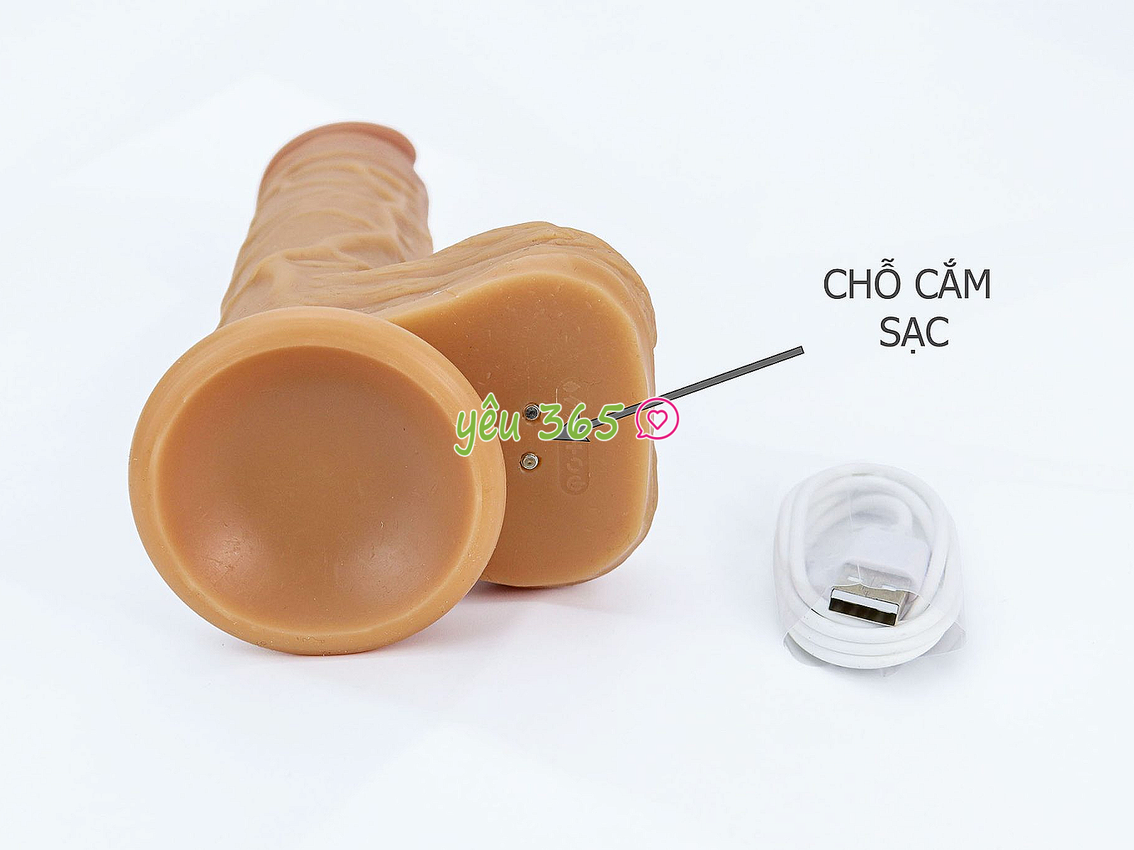 Dương vật giả có đế YEAIN Devil kèm dây đeo pin sạc điều khiển từ xa