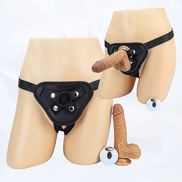 Dương vật giả có đế YEAIN Devil kèm dây đeo pin sạc điều khiển từ xa