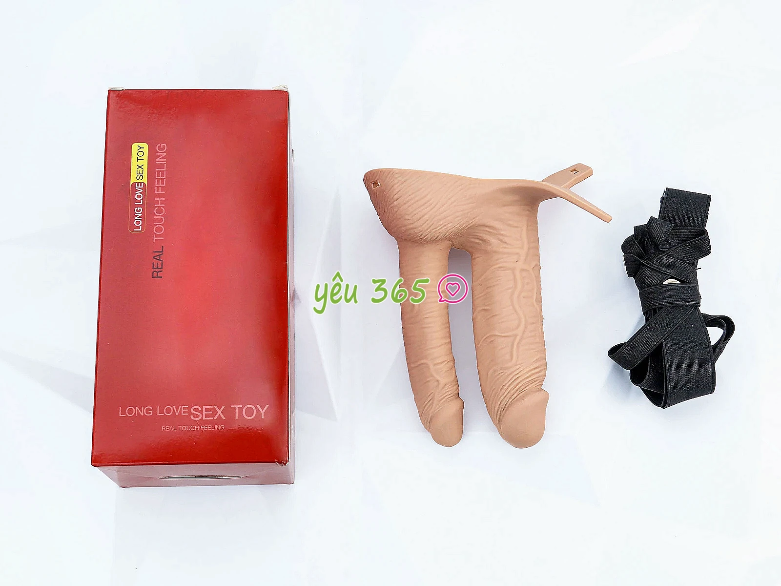 Dương vật giả 2 đầu có dây đeo Long Love