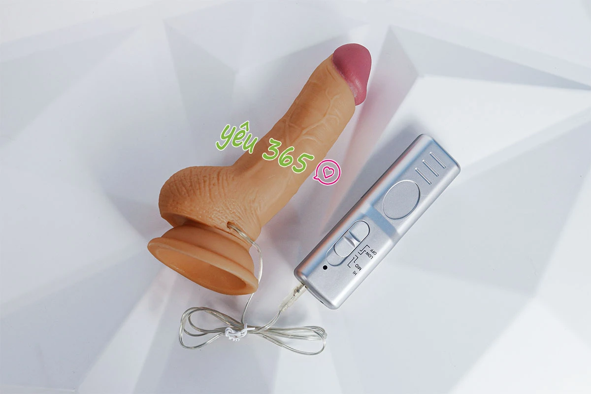 Dương vật giả có đế Lovetoy Real Extreme 7 inch có rung mềm mại giống thật