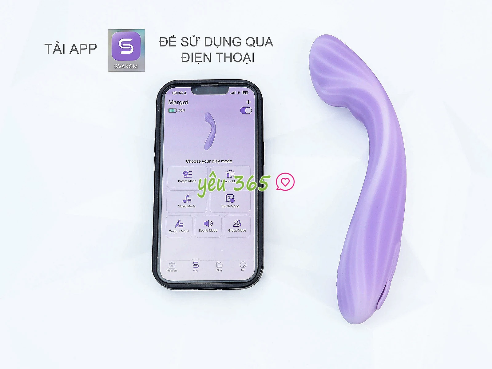 Máy massage Svakom Margot nhiều chế độ rung kết nối từ xa qua App điện thoại