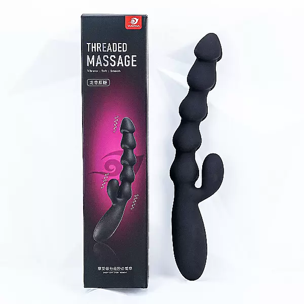 Máy rung massage Threaded hậu môn 2 nhánh pin sạc