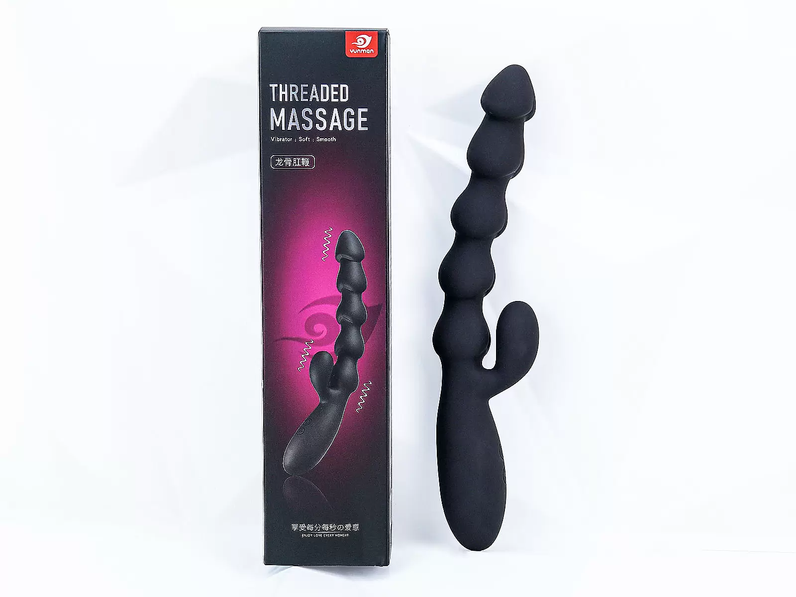 Máy rung massage Threaded hậu môn 2 nhánh pin sạc