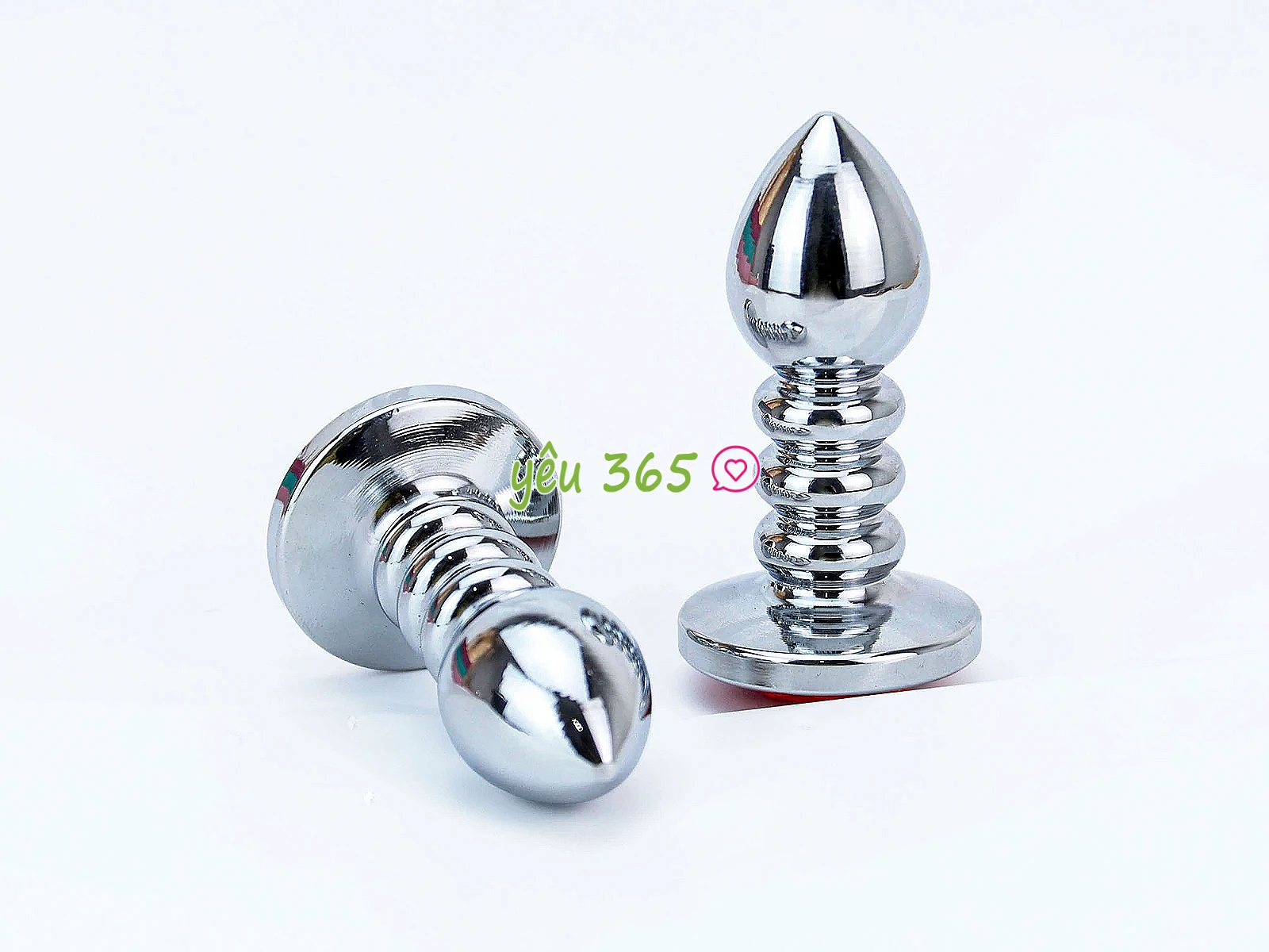 Đồ chơi kích hậu Inox xoắn ốc đuôi pha lê màu cam