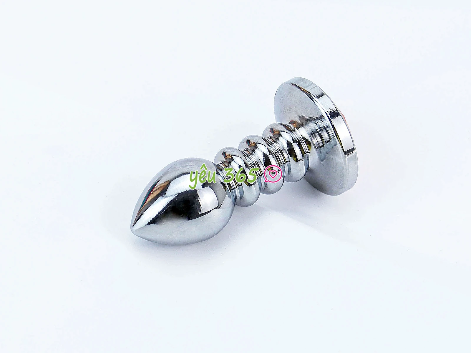 Đồ chơi kích hậu Inox xoắn ốc đuôi pha lê màu cam