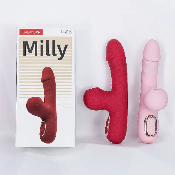Dương vật giả đa năng Milly có nhánh phụ rung hút cầm tay nhỏ gọn