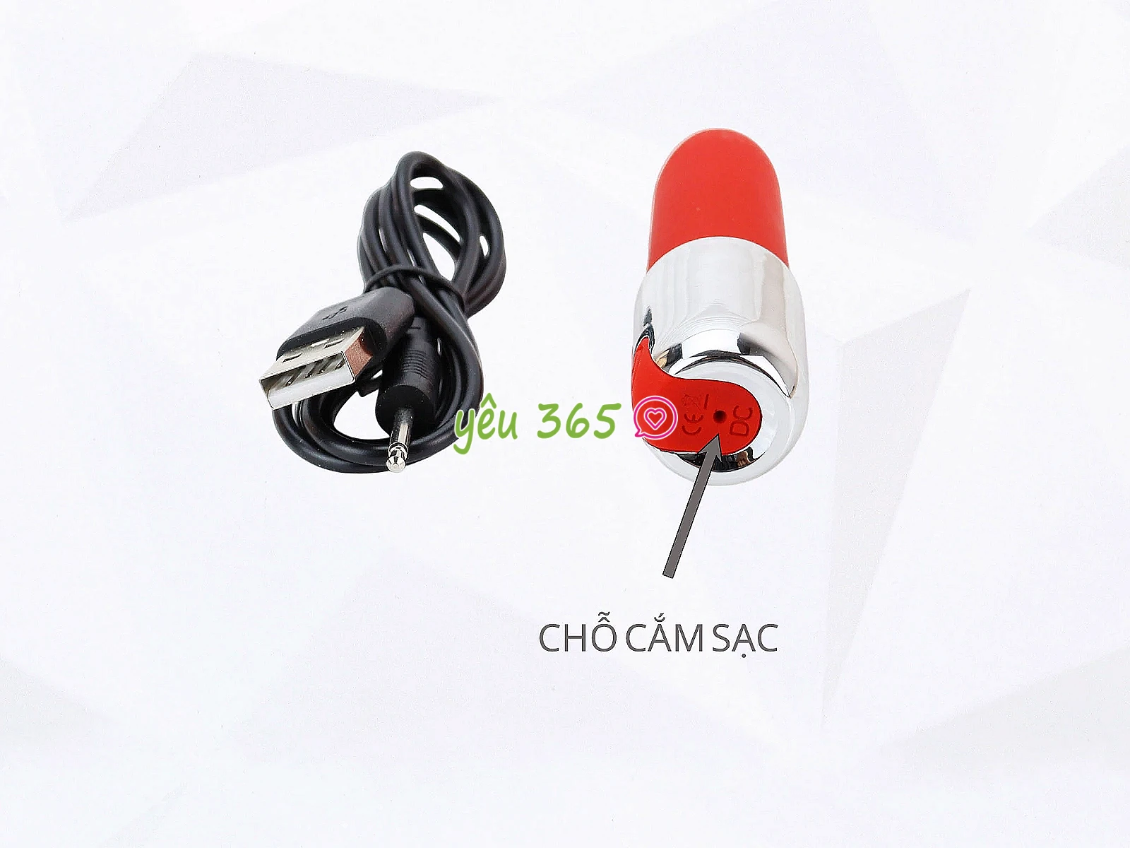 Trứng rung tình yêu hình thỏi son pin sạc